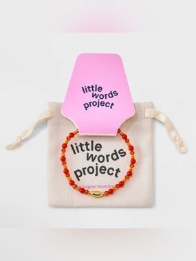 Little Words Project Go Orange Football Stacker Beaded Bracelet